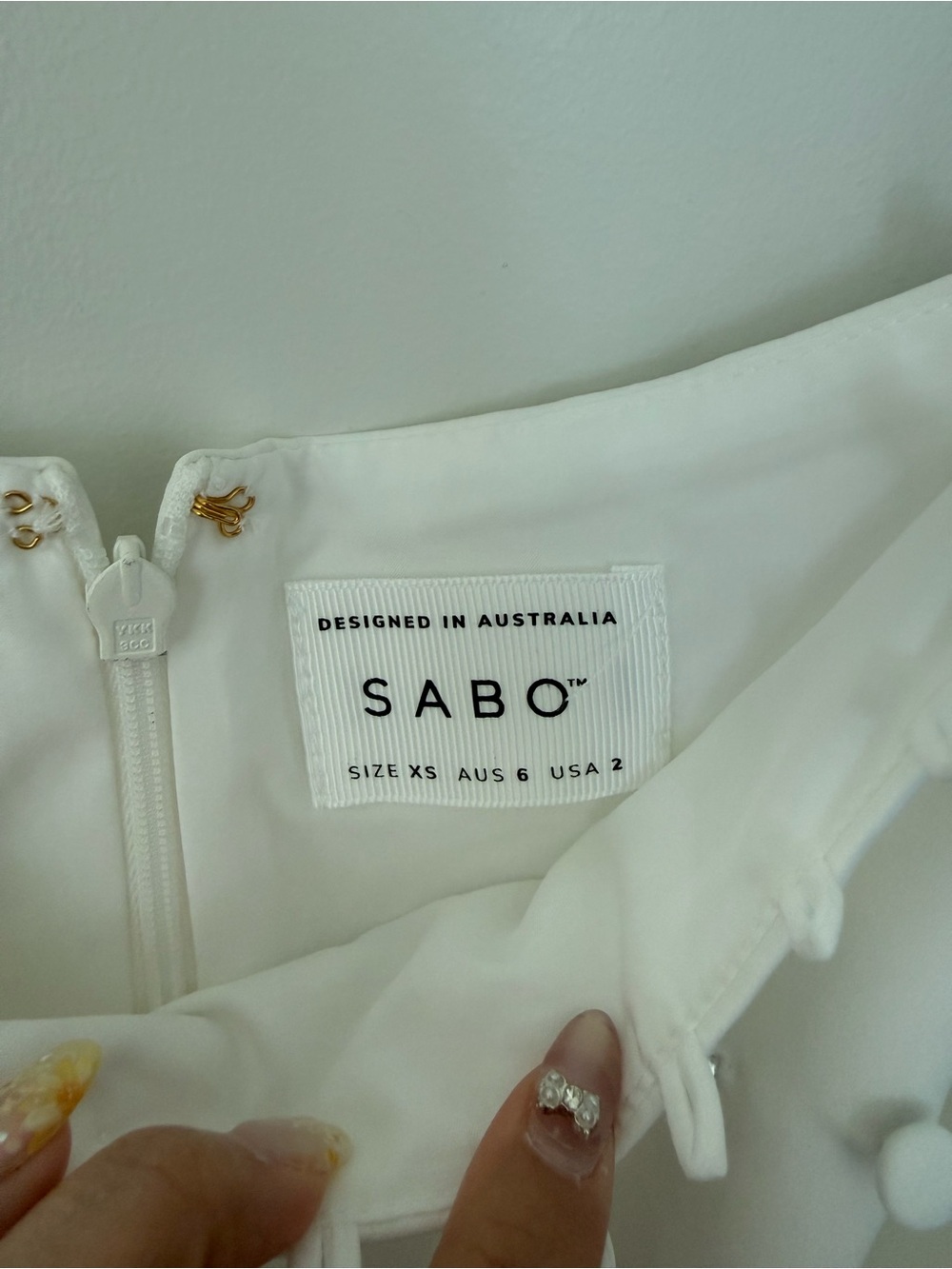 SABO Cato Skirt White Size 2 - Picture 5 of 5